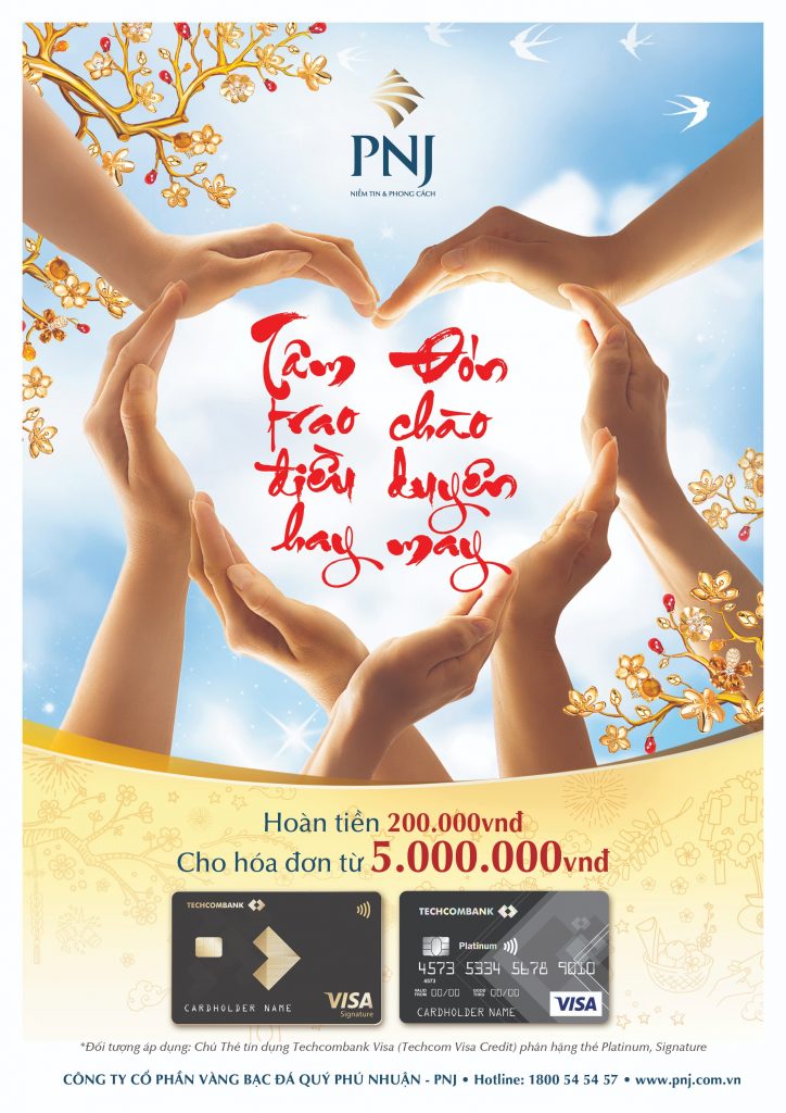 Ưu đãi khi mua sắm tại PNJ dành cho chủ thẻ Techcombank Platinum và Signature 1 uu dai khi mua sam tai pnj danh cho chu the techcombank platinum va signature 01