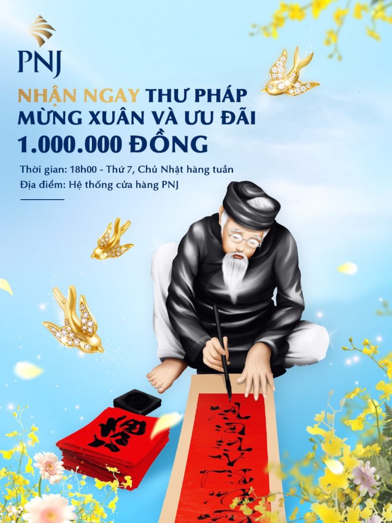 Nhận ngay thư pháp mừng xuân và ưu đãi 1.000.000 đồng 1 rang ro sac xuan loc may vuon minh