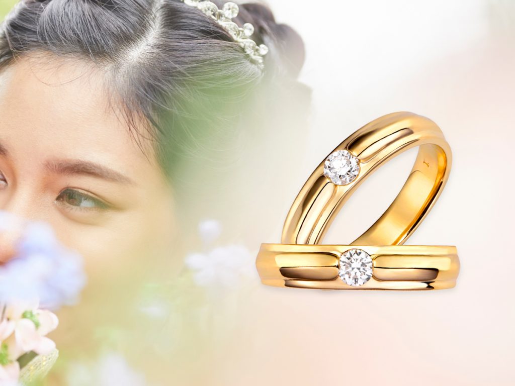 Westlicher Gold-Diamant-Ehering Neuestes Modell 2023 Preis ab 2 Millionen VND