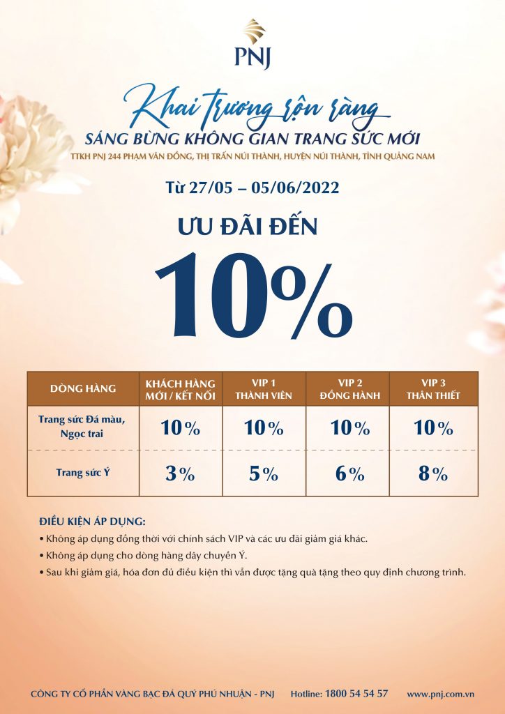 Khai trương rộn ràng PNJ Núi Thành, sáng bừng không gian trang sức mới 3 khai truong nui thanh 3