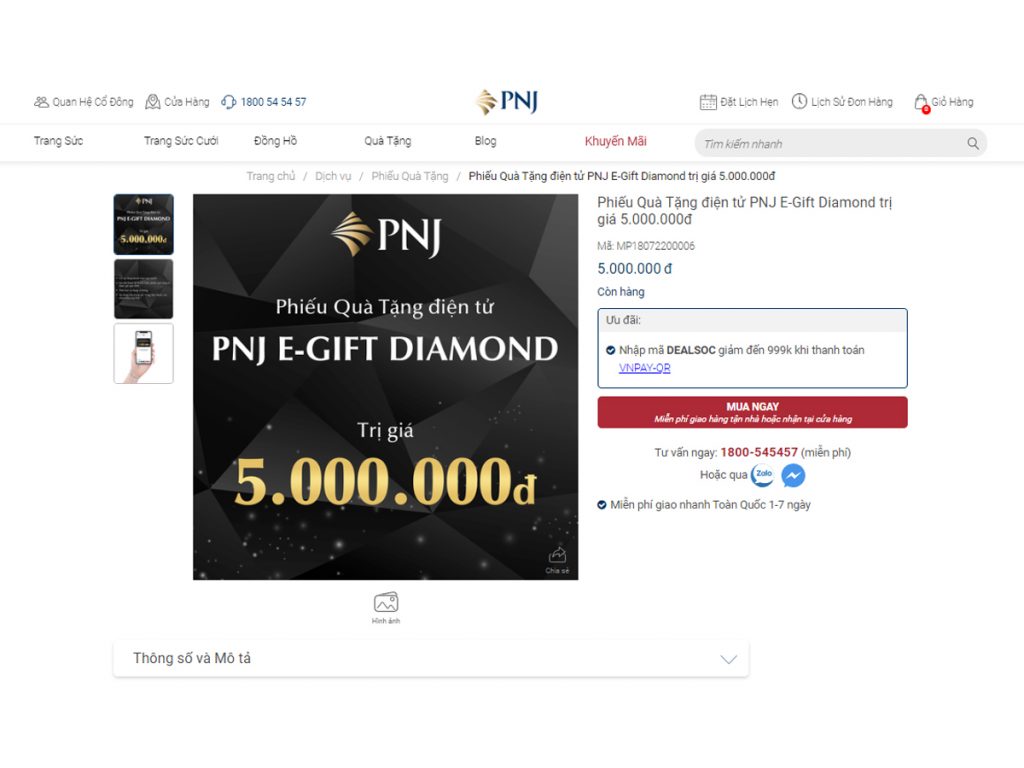 PNJ E-Gift: Món quà ý nghĩa, tiện lợi cho người thân của bạn 51 PNJ E GIFT MON QUA Y NGHIA TIEN LOI CHO NGUOI TH N CUA BAN 2 2