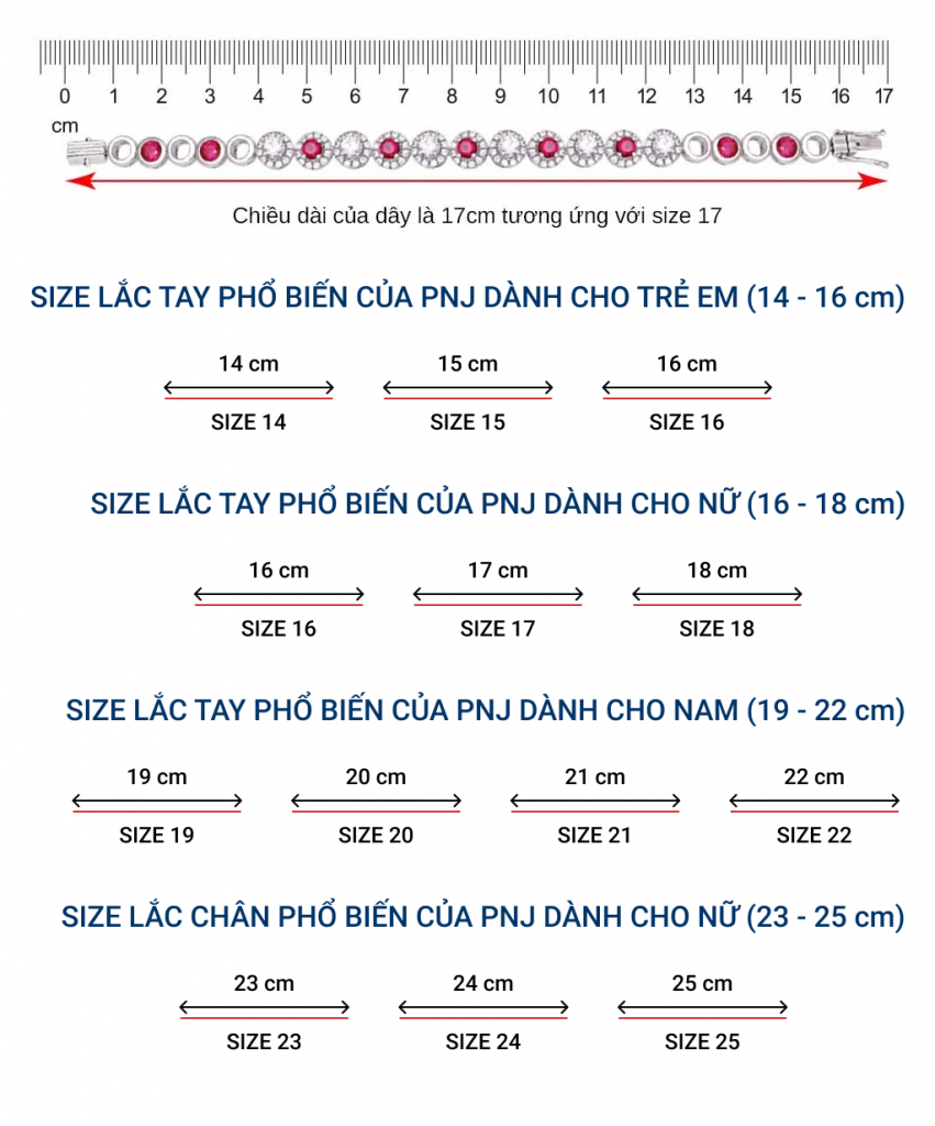 Hướng dẫn đo size lắc và vòng tay - PNJ Blog