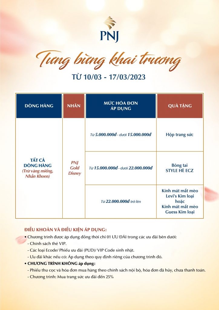 TƯNG BỪNG KHAI TRƯƠNG TTKH PNJ HỘI NGHĨA – ƯU ĐÃI ĐẾN 25% VÀ NHIỀU QUÀ TẶNG HẤP DẪN 4 04 Khai truong Hoi Nghia min