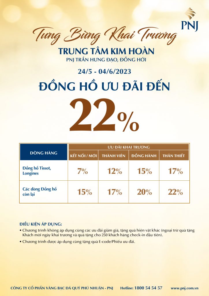 TƯNG BỪNG KHAI TRƯƠNG TRUNG TÂM KIM HOÀN PNJ TRẦN HƯNG ĐẠO, ĐỒNG HỚI 3 3 3