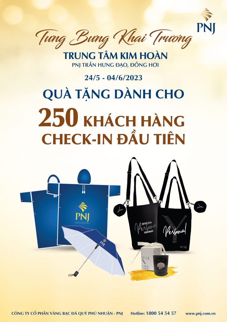 TƯNG BỪNG KHAI TRƯƠNG TRUNG TÂM KIM HOÀN PNJ TRẦN HƯNG ĐẠO, ĐỒNG HỚI 5 5 2