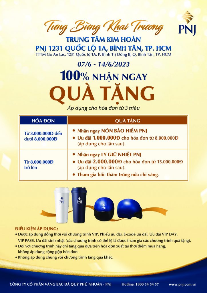 TƯNG BỪNG KHAI TRƯƠNG TRUNG TÂM KIM HOÀN PNJ 1231 Quốc lộ 1A, Bình Tân, TP. HCM 2 2 1