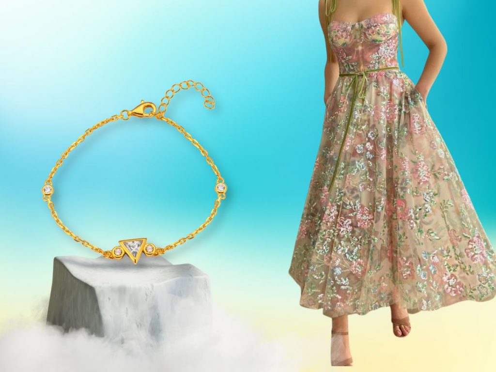 Cách phối trang sức cùng các kiểu váy hè đẹp nhất 2023 51 Cach phoi trang suc cung cac kieu vay he dep nhat 2023 2