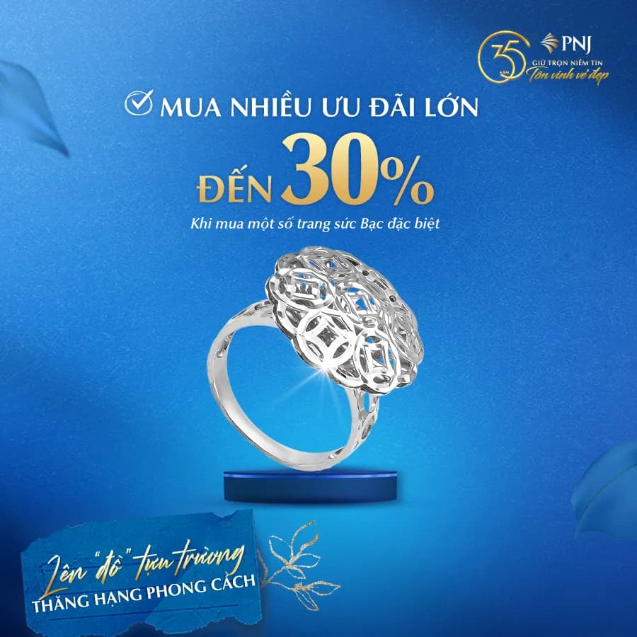 TỰ TIN CÙNG PNJ LÊN “ĐỒ” TỰU TRƯỜNG - THĂNG HẠNG PHONG CÁCH 3 Hinh 3 – UU DAI DEN 30
