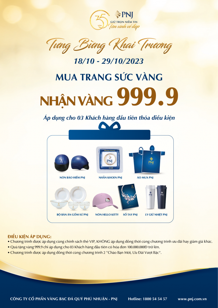 TƯNG BỪNG ƯU ĐÃI MỪNG KHAI TRƯƠNG PNJ 200A NGUYỄN TRUNG TRỰC, PHÚ QUỐC 2 02 1