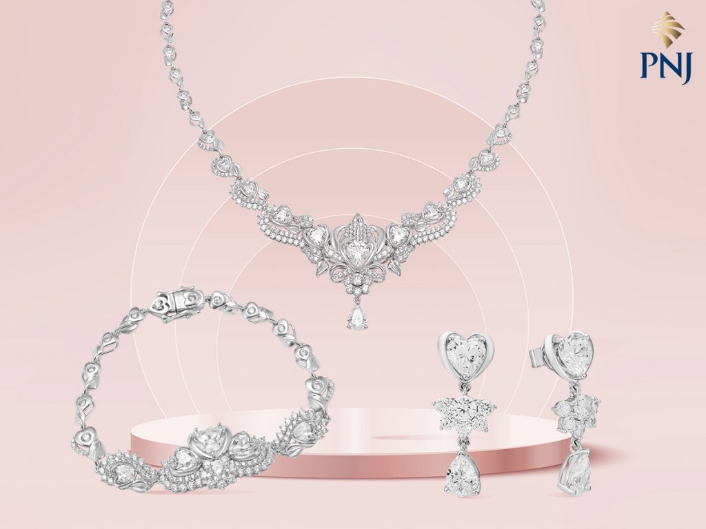 Mê mẩn với bộ trang sức cưới PNJ hiện đại, trang nhã mới nhất 2023 51 Me man voi bo trang suc cuoi PNJ hien dai trang nha moi nhat 2023 2