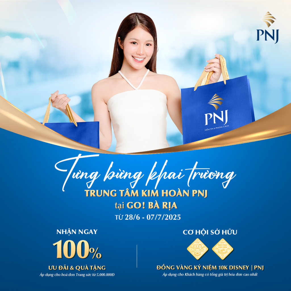 PNJ Tưng Bừng Khai Trương Trung Tâm Kim Hoàn PNJ Tại Go! Bà Rịa 1 KV