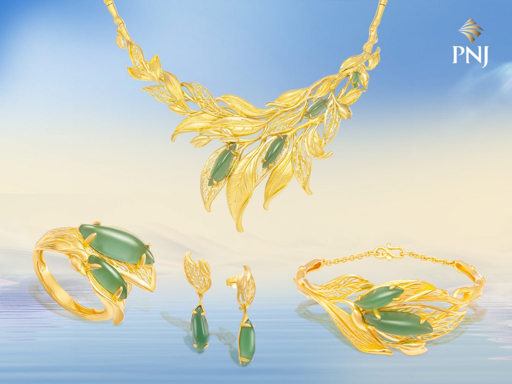 BST LÁ NGỌC CÀNH VÀNG Từ PNJ: Trân Quý Nàng Dâu Mới Cùng Trang Sức Cưới Ý Nghĩa 1 bst la ngoc canh vang tu pnj tran quy nang dau moi cung trang suc cuoi y nghia