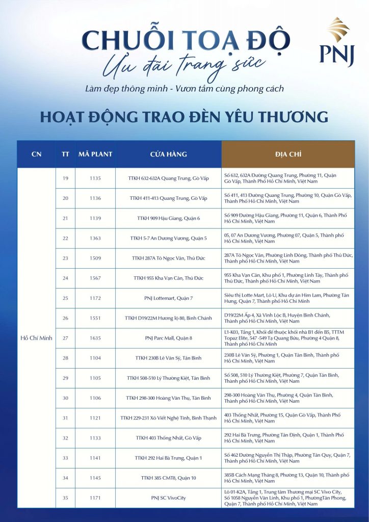 Khám phá hoạt động “đêm trăng tỏa sáng” thuộc chuỗi tọa độ ưu đãi trang sức tháng 9 của PNJ 12 7 2