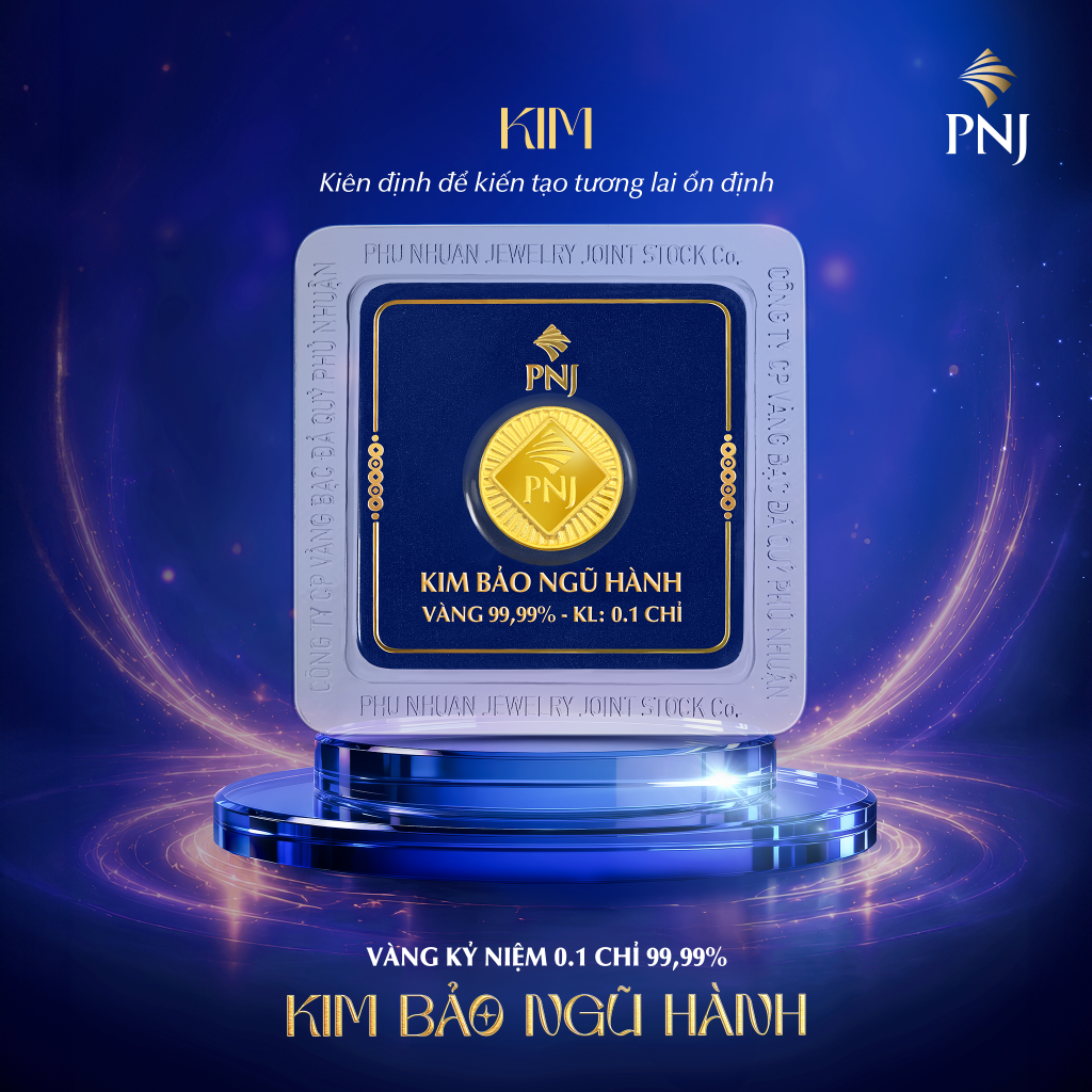 PNJ RA MẮT BST VÀNG KỶ NIỆM 0.1 CHỈ 99,99% KIM BẢO NGŨ HÀNH 2 3 KBNH Kim