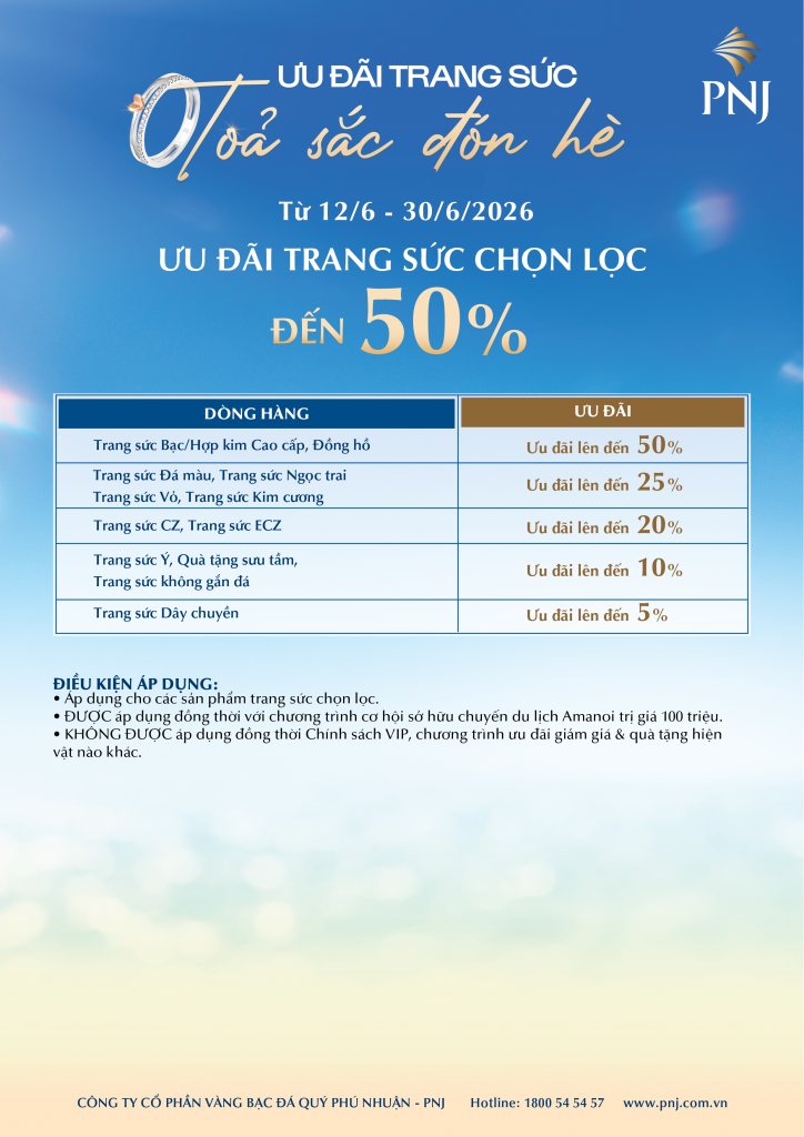 Ưu Đãi Trang Sức, Lấp Lánh Đón Hè Cùng PNJ 3 02 1