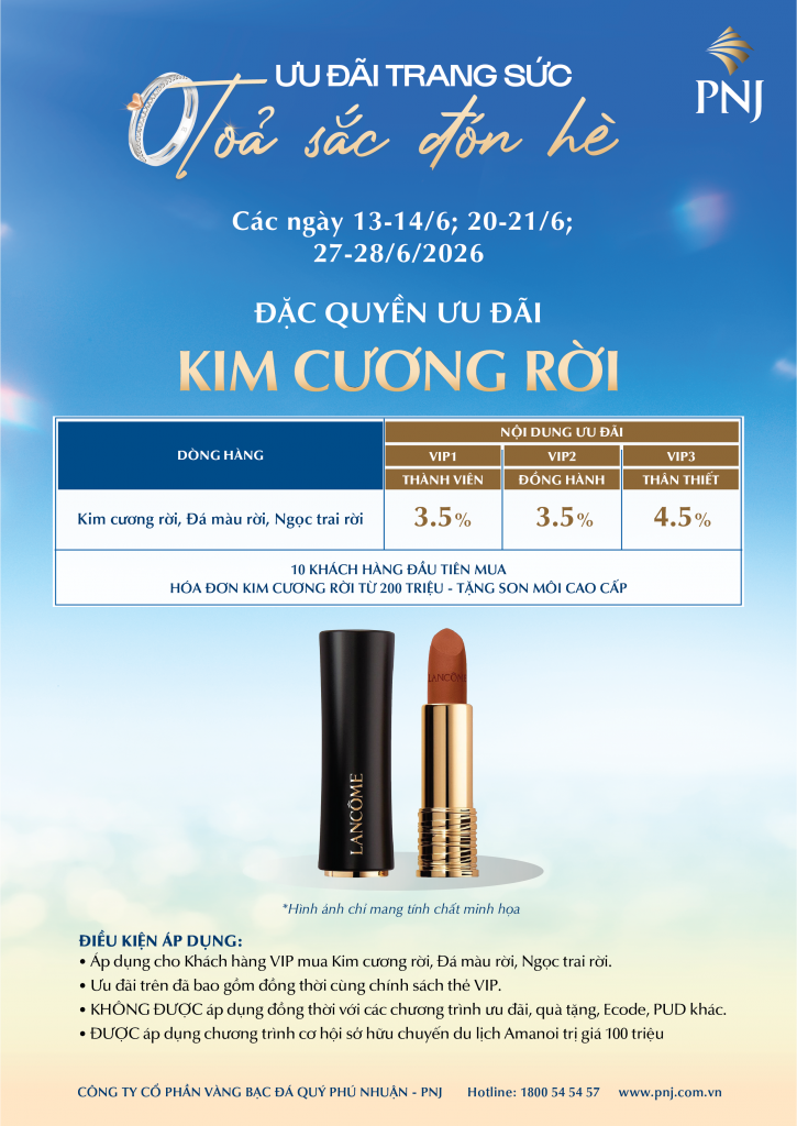 Ưu Đãi Trang Sức, Lấp Lánh Đón Hè Cùng PNJ 4 04 1