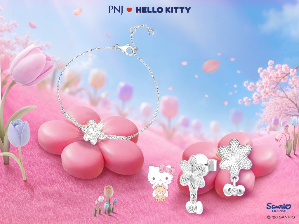 Hóa Thân Thành Đóa Hoa Rực Rỡ Cùng Điểm Nhấn Trang Sức PNJ ❤️ Hello Kitty 2026 3 hoa than thanh doa hoa ruc ro cung diem nhan trang suc pnjhello kitty 2026 02
