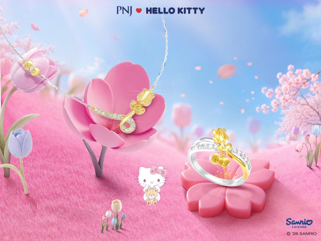 Hóa Thân Thành Đóa Hoa Rực Rỡ Cùng Điểm Nhấn Trang Sức PNJ ❤️ Hello Kitty 2026 1 hoa than thanh doa hoa ruc ro cung diem nhan trang suc pnjhello kitty 2026