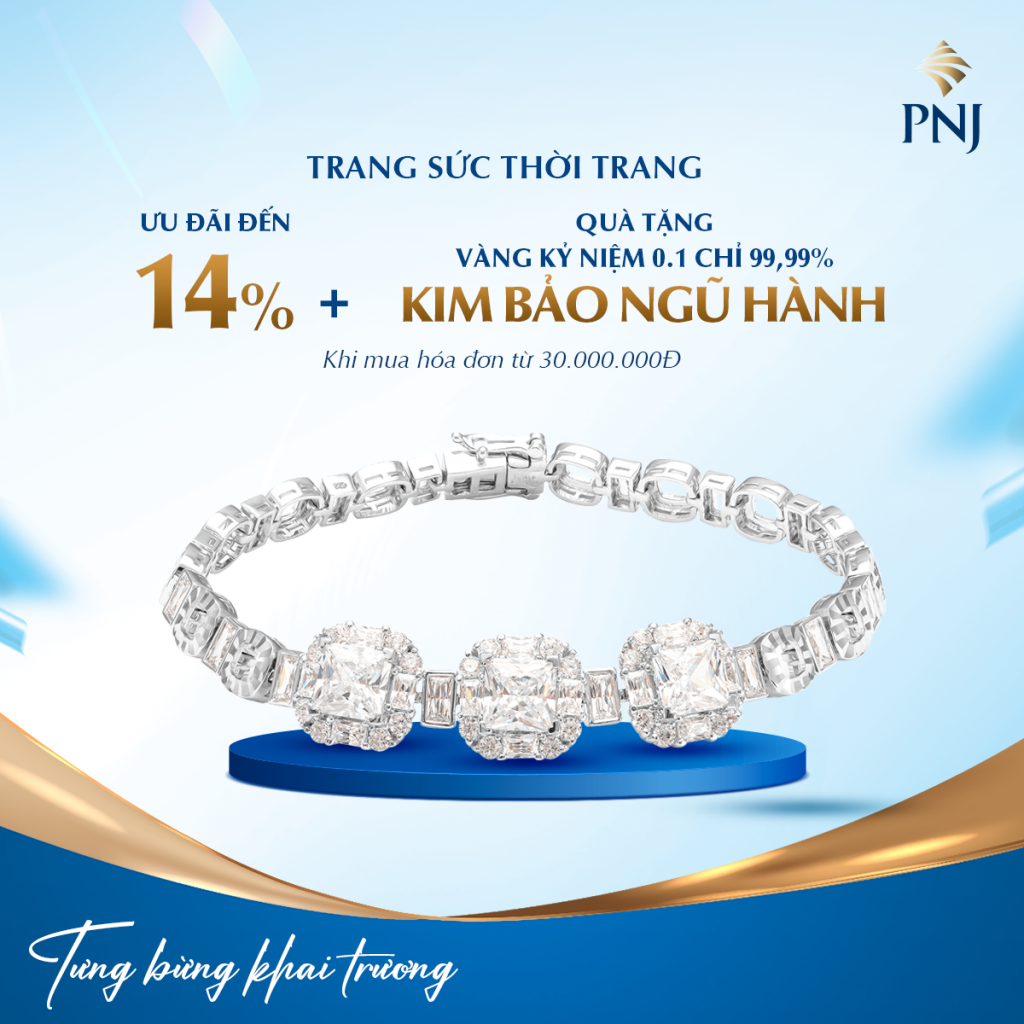 TƯNG BỪNG TÁI KHAI TRƯƠNG CÙNG NGẬP TRÀN ƯU ĐÃI TẠI TRUNG TÂM KIM HOÀN PNJ 30-32 TRẦN HƯNG ĐẠO, PHƯỜNG Ô MÔN, CẦN THƠ 2 POST KT1200X1200 2 1